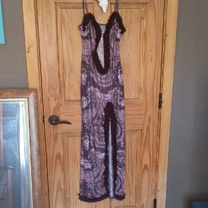 SHEIN Purple Lace Maxi Dress
